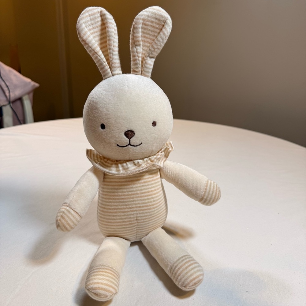 Striped Cream Bunny‎ Stuffed Animal